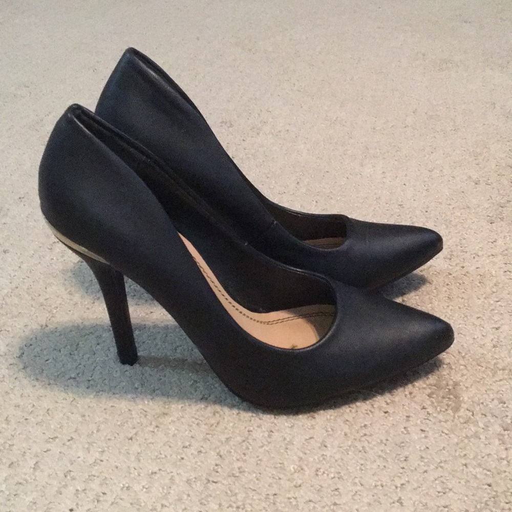 Black & gold heels